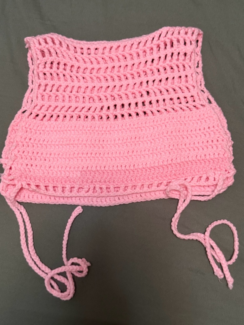 Handmade Crochet Pink Crop Top